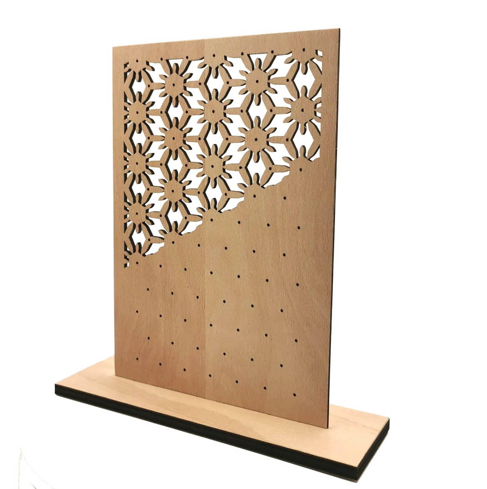 Haoser Wooden Earring Display Stand, Honeycomb Earring Organizer Earring Display Wood Hanging Jewelry Organizer for Stud Earrings (Earring Holder-11) - Haoser