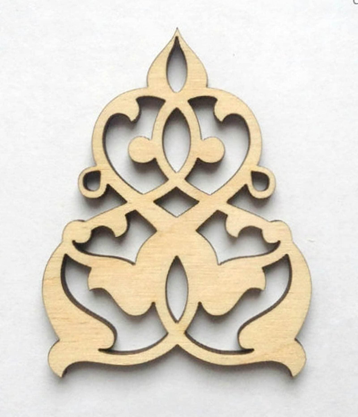 Haoser Wooden Ornaments Cutouts for Home Decor, Laser Cut Wood Cutouts for DIY Craft Project (Ornament-10) - Haoser