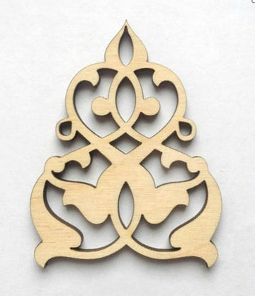 Haoser Wooden Ornaments Cutouts for Home Decor, Laser Cut Wood Cutouts for DIY Craft Project (Ornament-10) - Haoser