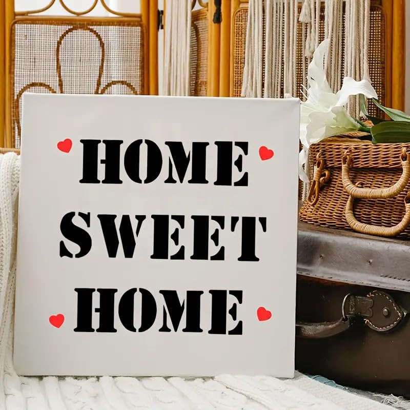 26 PCS Reusable Plastic Letter Stencils - 3.94 Inch DIY Alphabet Templates for Wall, Fabric, Rock, Wood, Porch, Floor Painting - Durable Craft Stencils for Home Décor and Art Projects