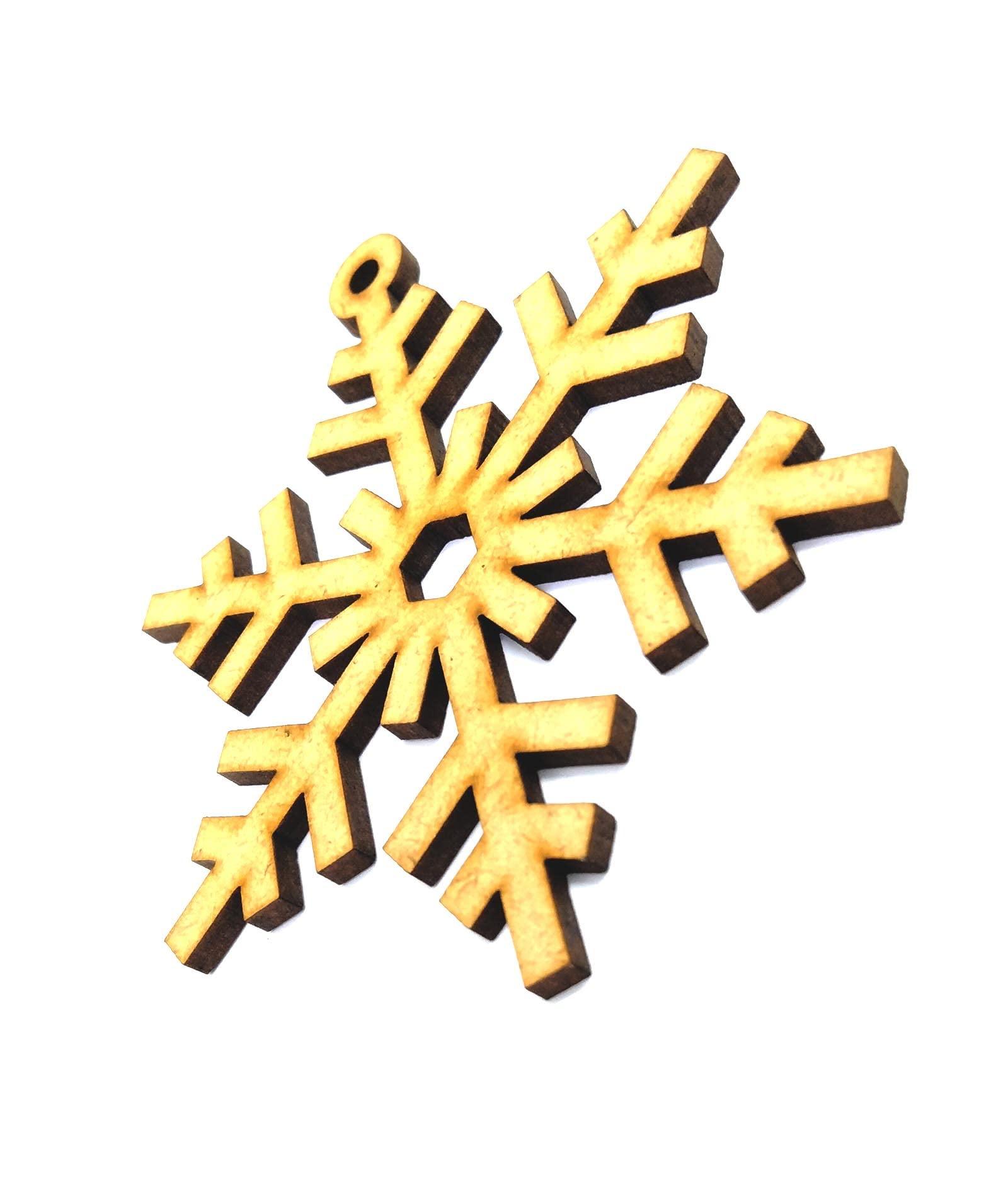 Haoser Wooden Christmas Tree Ornaments Cutout for Christmas Decoration Hanger Pack of 5, Wooden Christmas Decorations for Home - Haoser