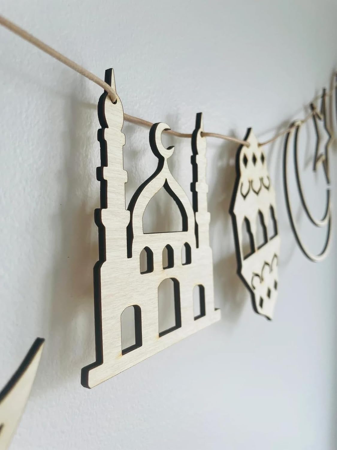 Haoser Wooden Unfinished ramdan Wall Decor Cutouts