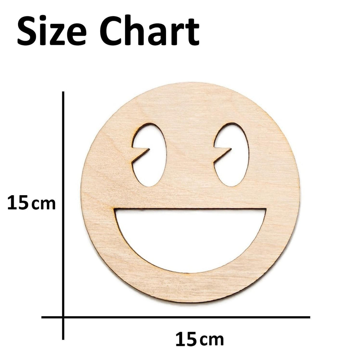 Curious Button Express Your Creativity with Unfinished Wooden Emoji Face Cutouts, Set of 4 Blank DIY Wood Shapes for Crafts, Painting, and Decorating - Ideal for Kids' Art Projects, and More - Haoser