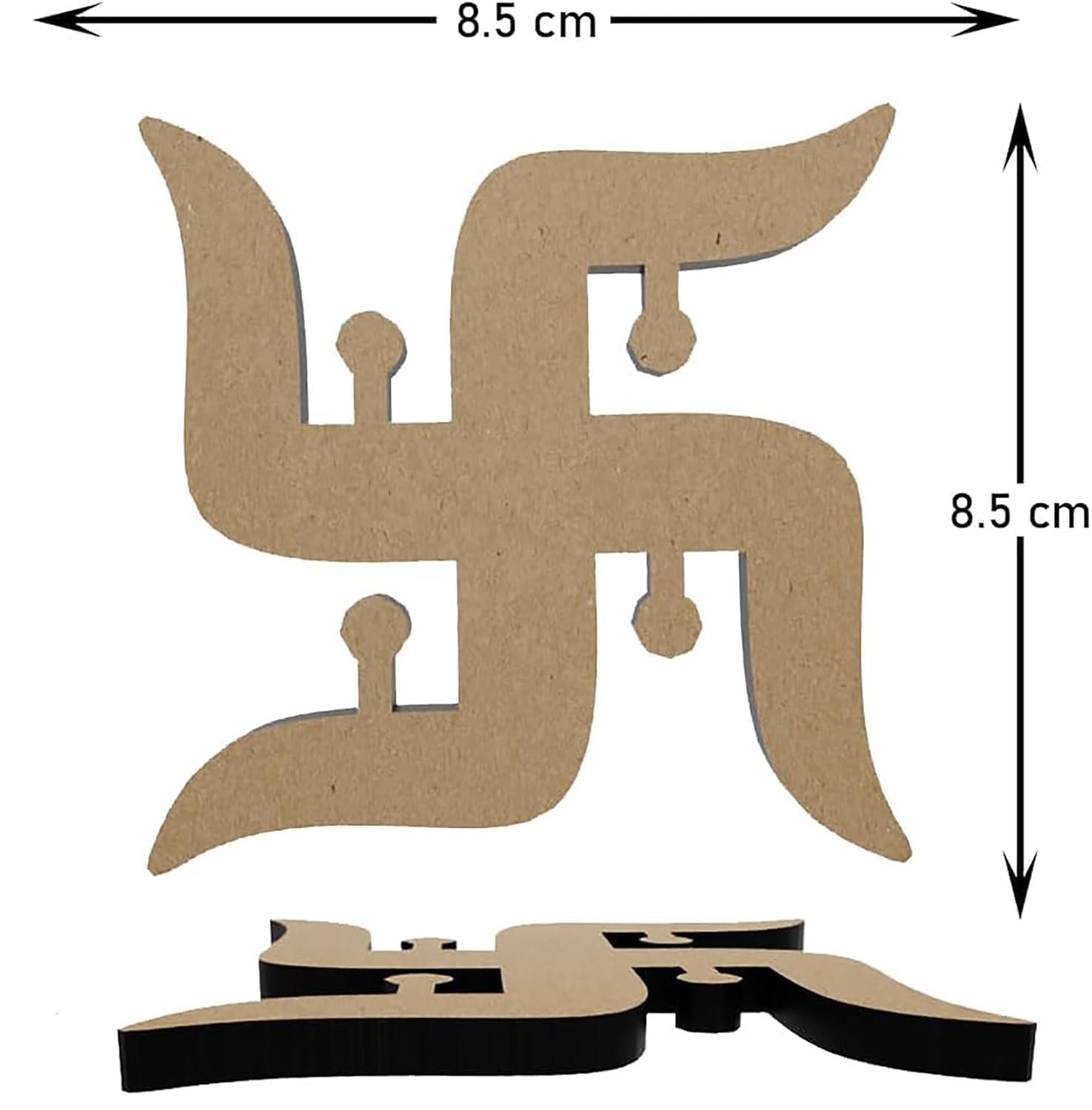 12 Pcs Wooden Swastik, Om, Lotus & Diya Cutouts for DIY Crafts – Pine MDF Shapes for Diwali Decoration, Pooja Room, Wall Hanging, Wedding & Home Festive