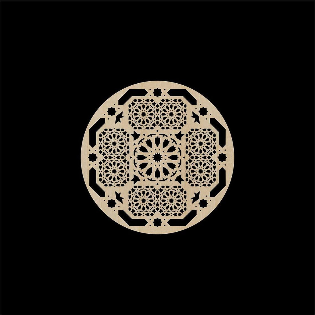 Haoser Carved Geometric Wooden Panel, Birch Ply Wooden Panel Pack of 1 -Panel-12 - Haoser