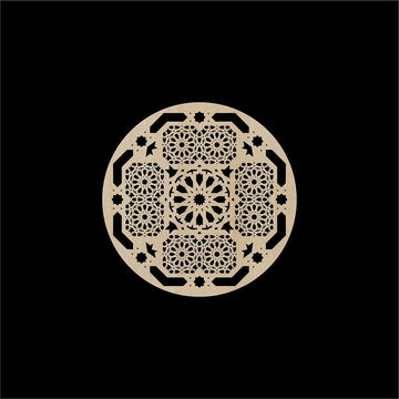 Haoser Carved Geometric Wooden Panel, Birch Ply Wooden Panel Pack of 1 -Panel-12 - Haoser