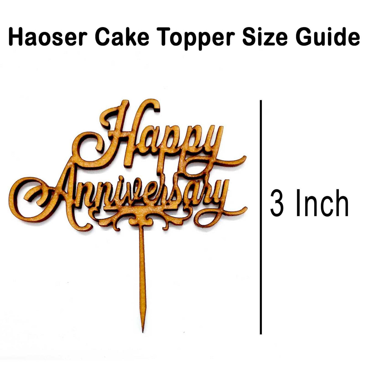 Haoser Happy Anniversary Cake Topper/Couple Happy Anniversary Party Cake Decoration Item/Special Cake Decoration - Pack of 5 - Haoser