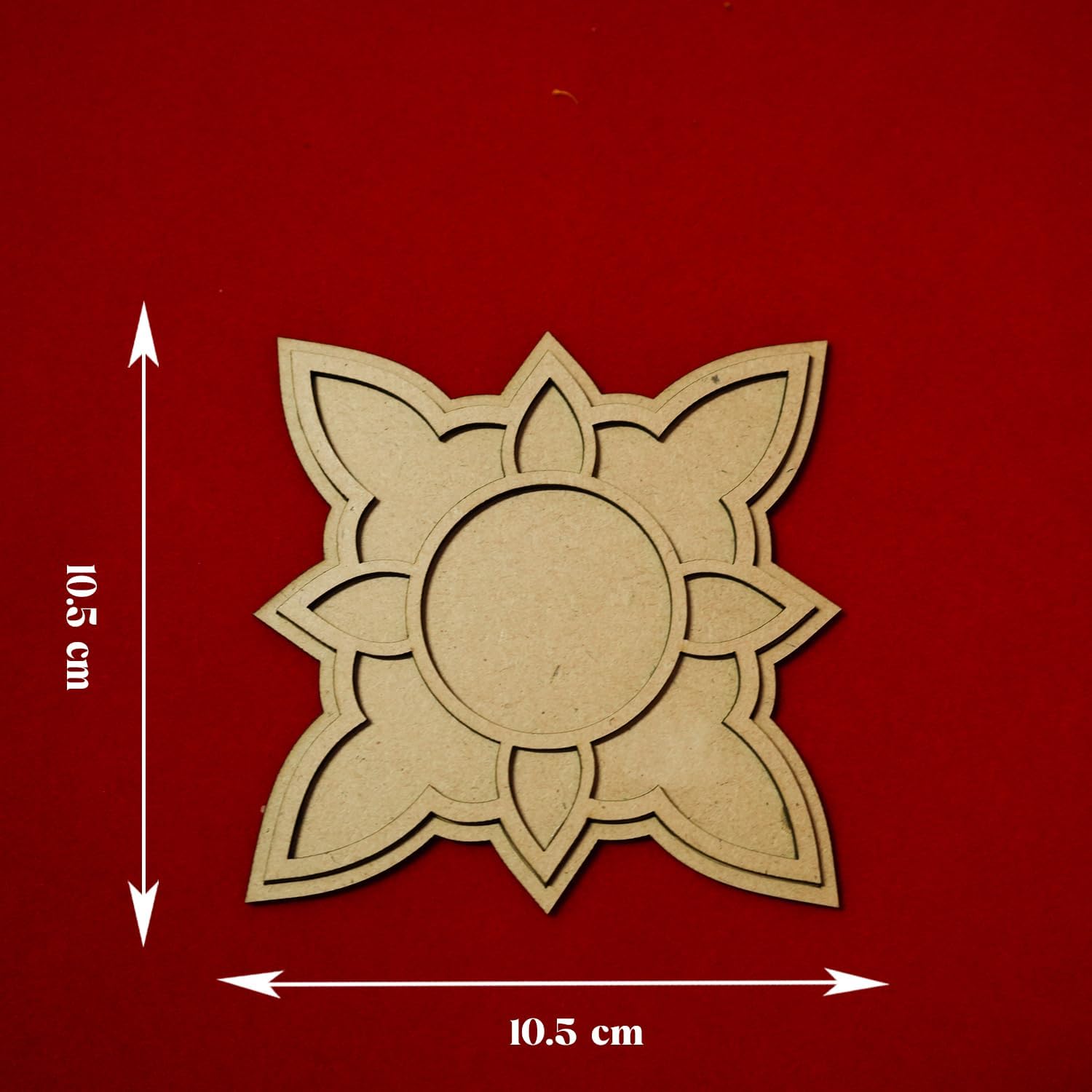 Pack of 2 Wooden Tealight Holders for Home & Office Décor | Pine MDF Elegant Candle Stand for Puja, Diwali, Living Room & Table Decoration