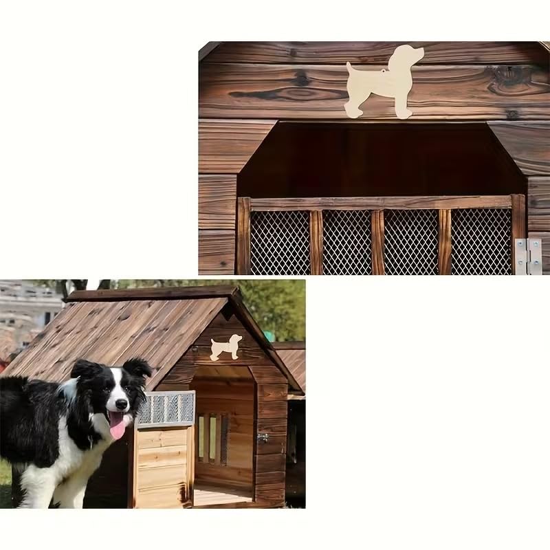 10 Pack Unfinished Wooden Dog Ornaments – DIY Paint & Craft