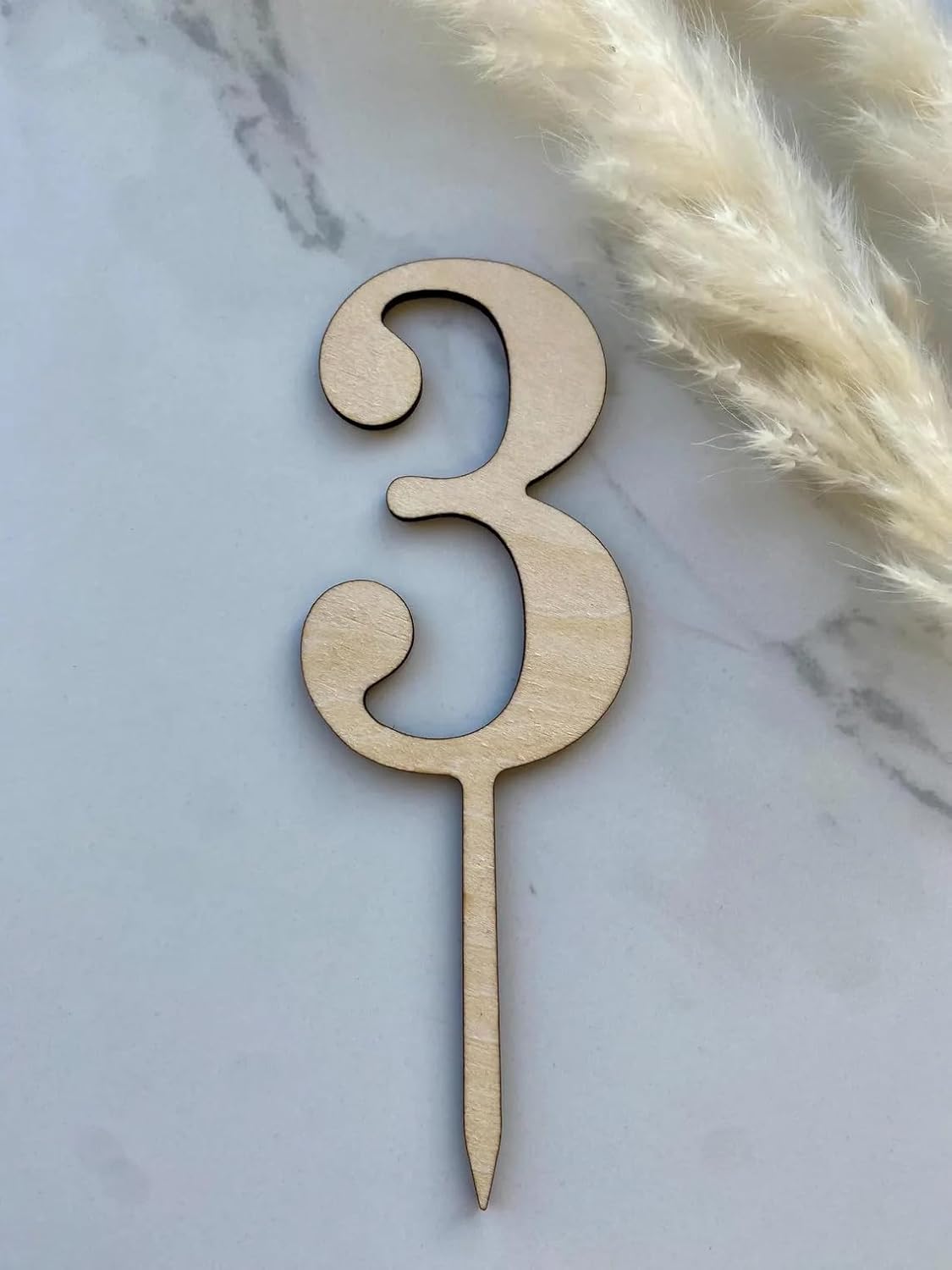 Wooden Number Cake Topper Set | Birthday Party Decoration for Boys & Girls