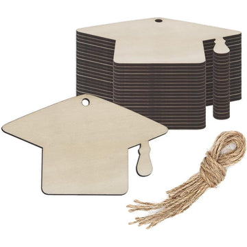 20 Pcs Graduation Cap MDF Wooden Hanging Cutouts