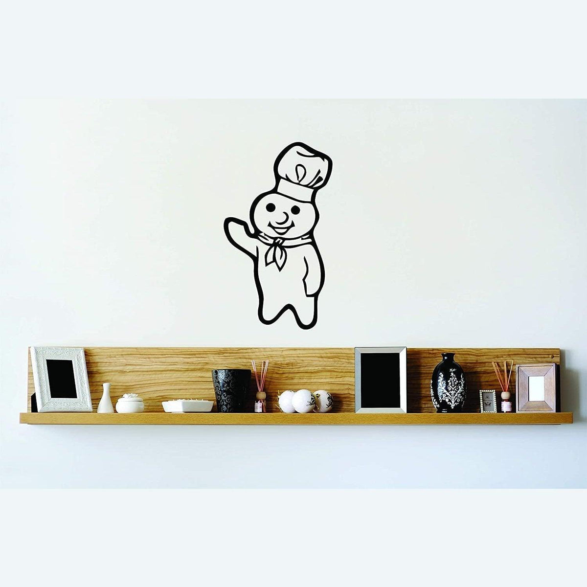 Haoser Pillsbury Doughboy Wall Decals for Walls/Pillsbery Dough-Boy Sticker Art/Kitchen Design Cooking Decor/Baking Vinyl Decal Dough Boy Cookies Rolls Size 10x10 inch - Haoser