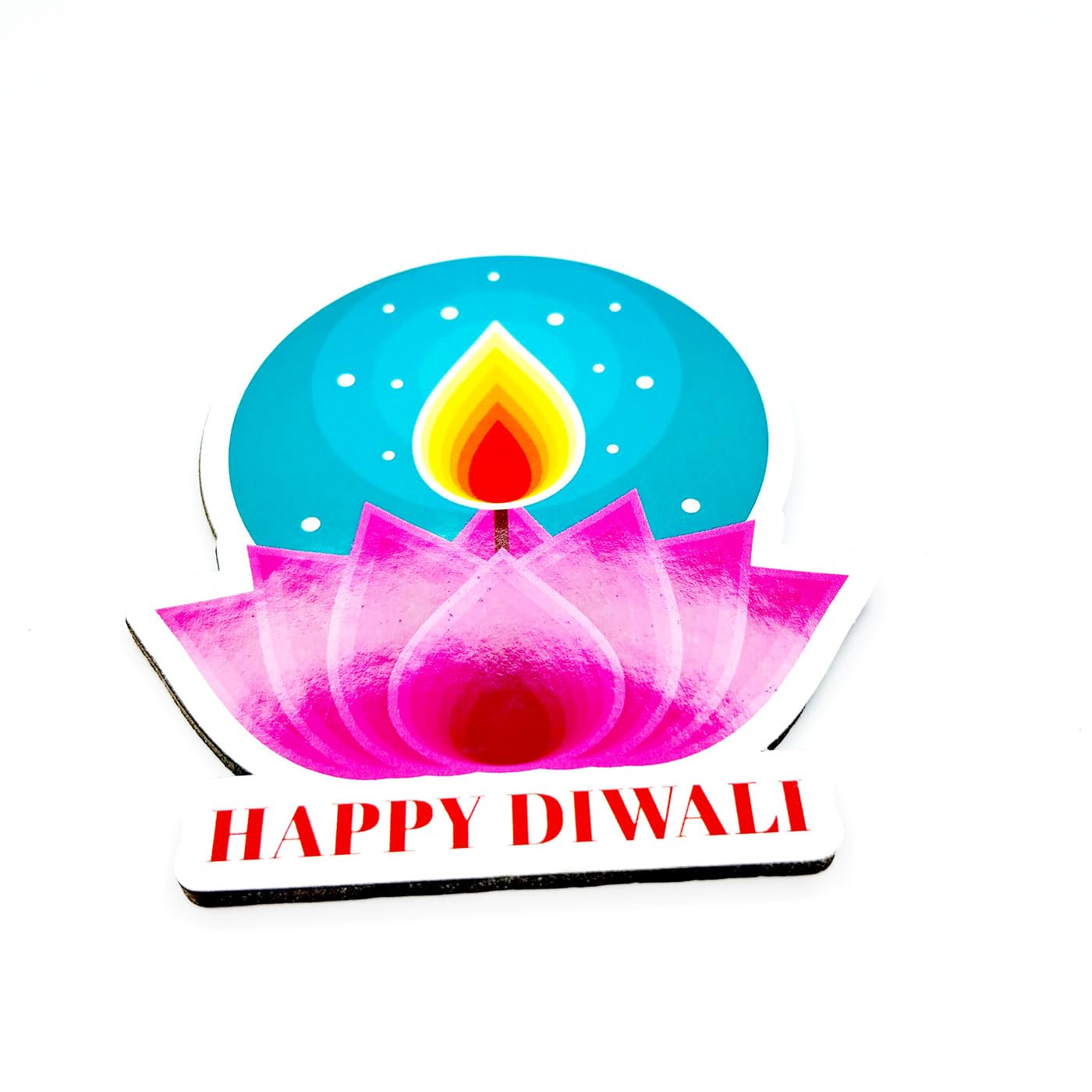 Haoser Wooden Hanging Deepak for Diwali Decoration Set of 9 Pcs