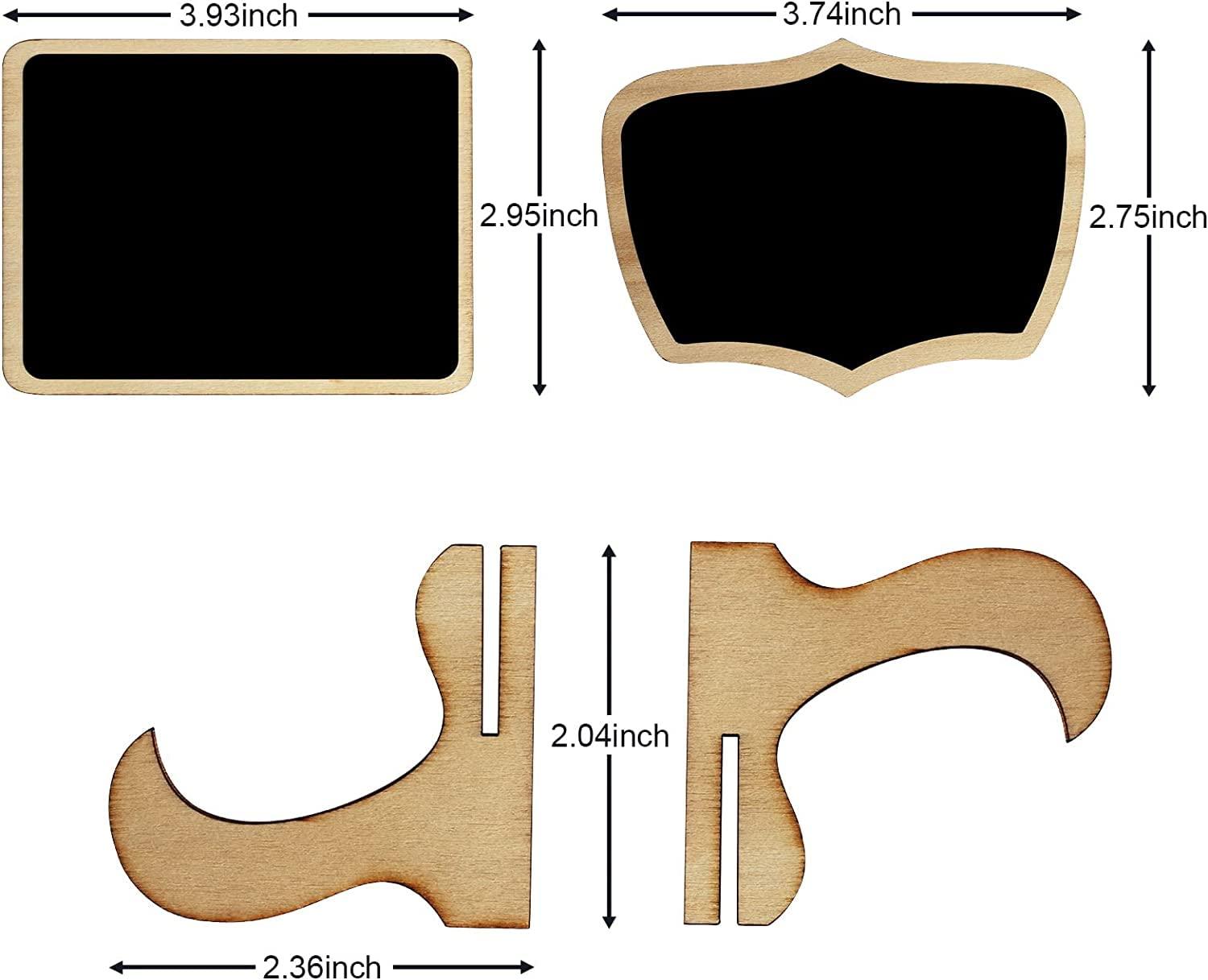 Haoser 20PCS Mini Chalkboard Signs,Small Chalkboard with Support Easels,Chalkboard Place Cards,Table Numbers,Food Labels for Party Buffet,Weddings,Special Events - Haoser