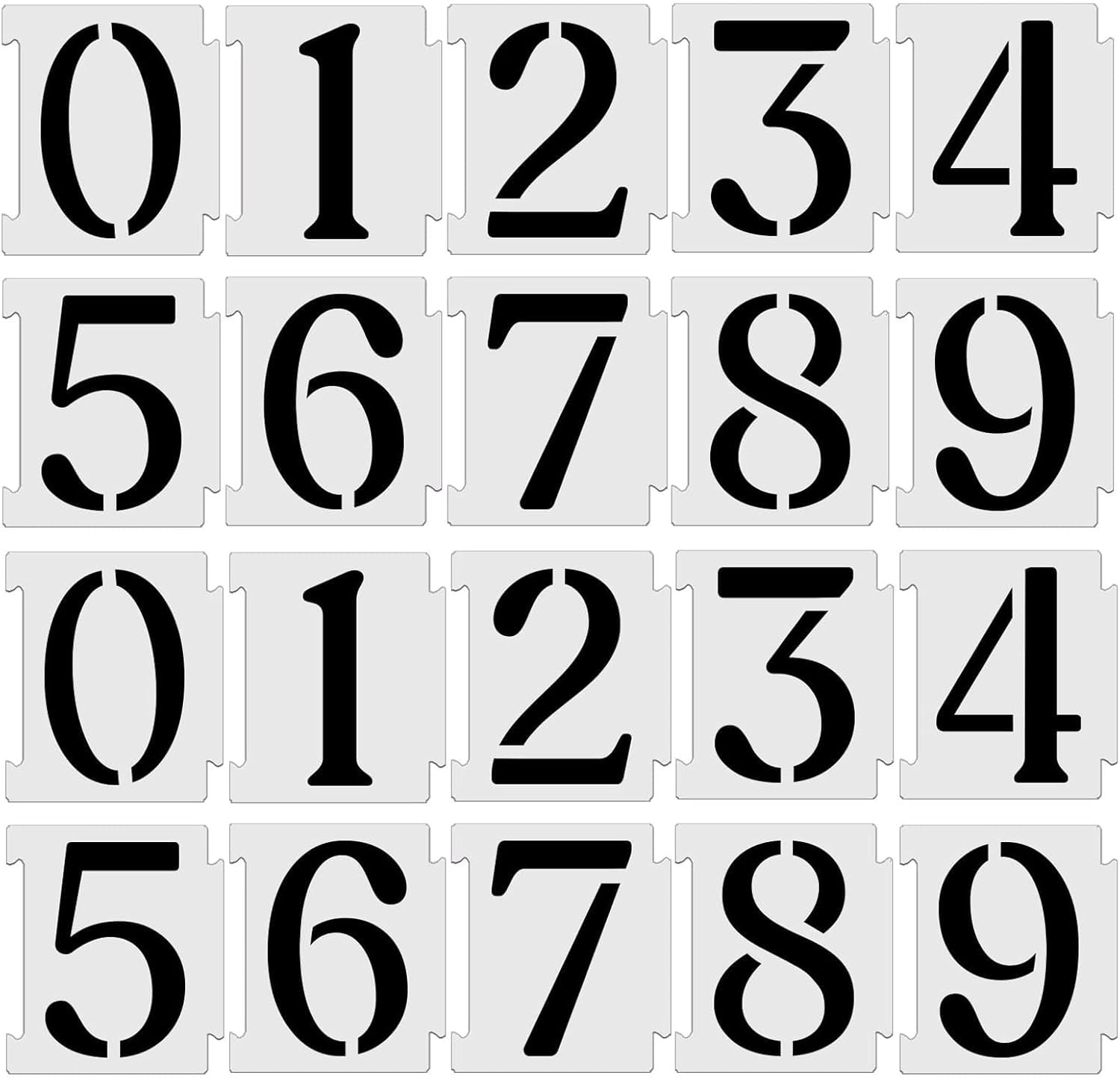 10 Pcs Curb Stencil Kit 0-9 Address Number Stencils – Reusable
