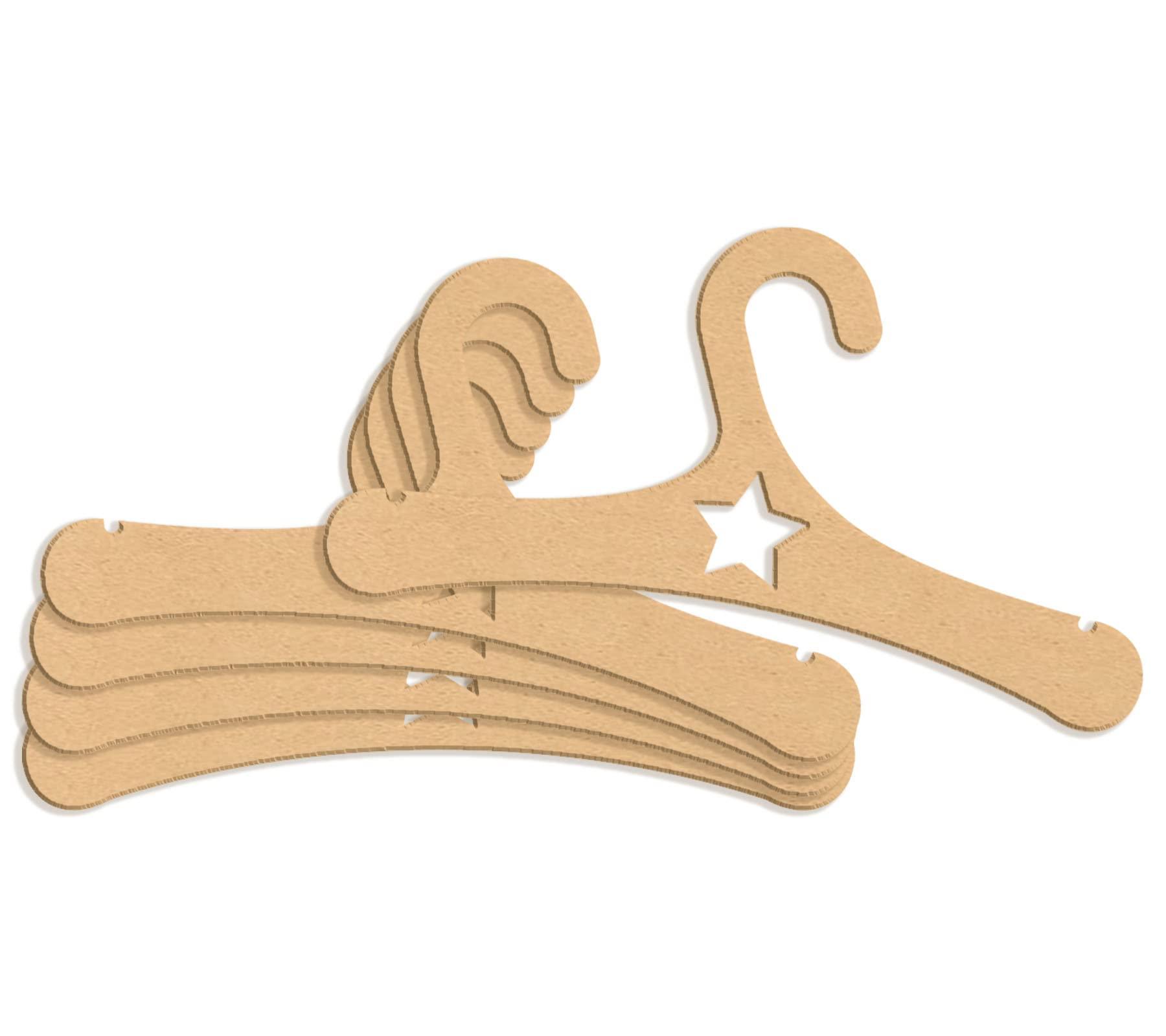 Haoser Kids Clothes Hanger, Solid MDF Garment 10 inch Hangers with Non Slip Bar for Kids - Haoser