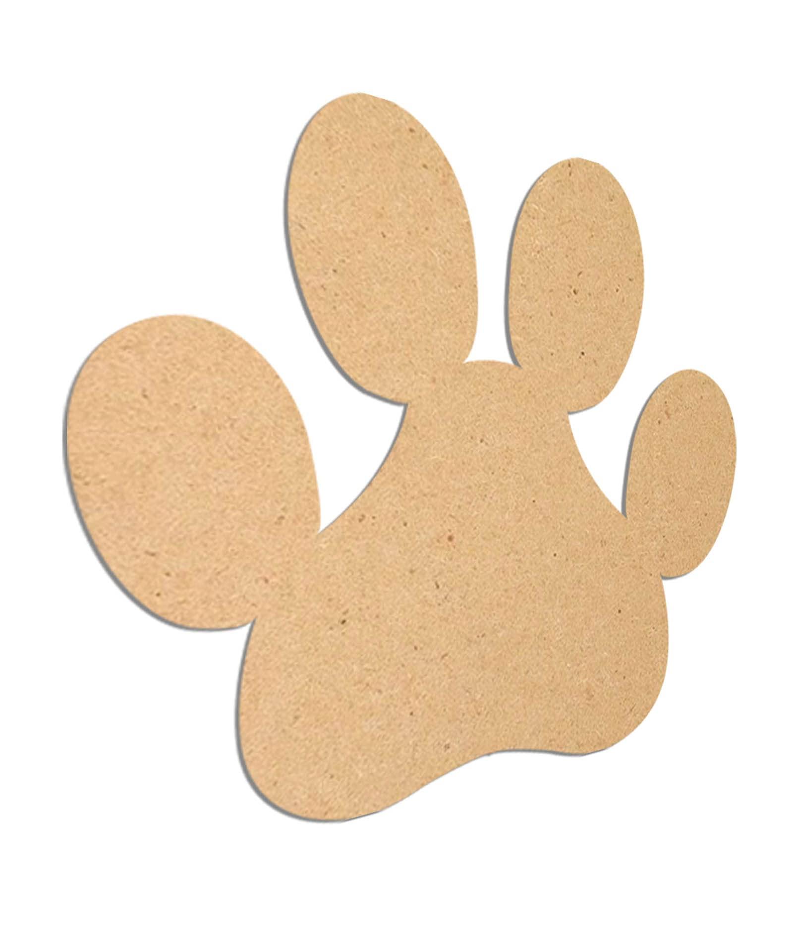 Haoser 3mm Wooden Dog Feet Cutouts for Scrapbooking Arts Crafts DIY Decoration Display Décor - Haoser