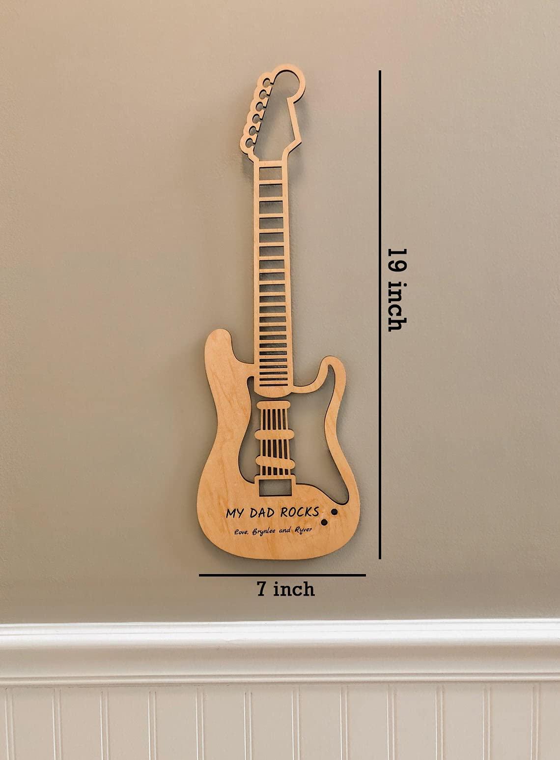 Haoser Wooden Guitar for Wall Decoration - Laser Cut - Guitar Decor - Miniature Guitar - Wall Hangings - Haoser