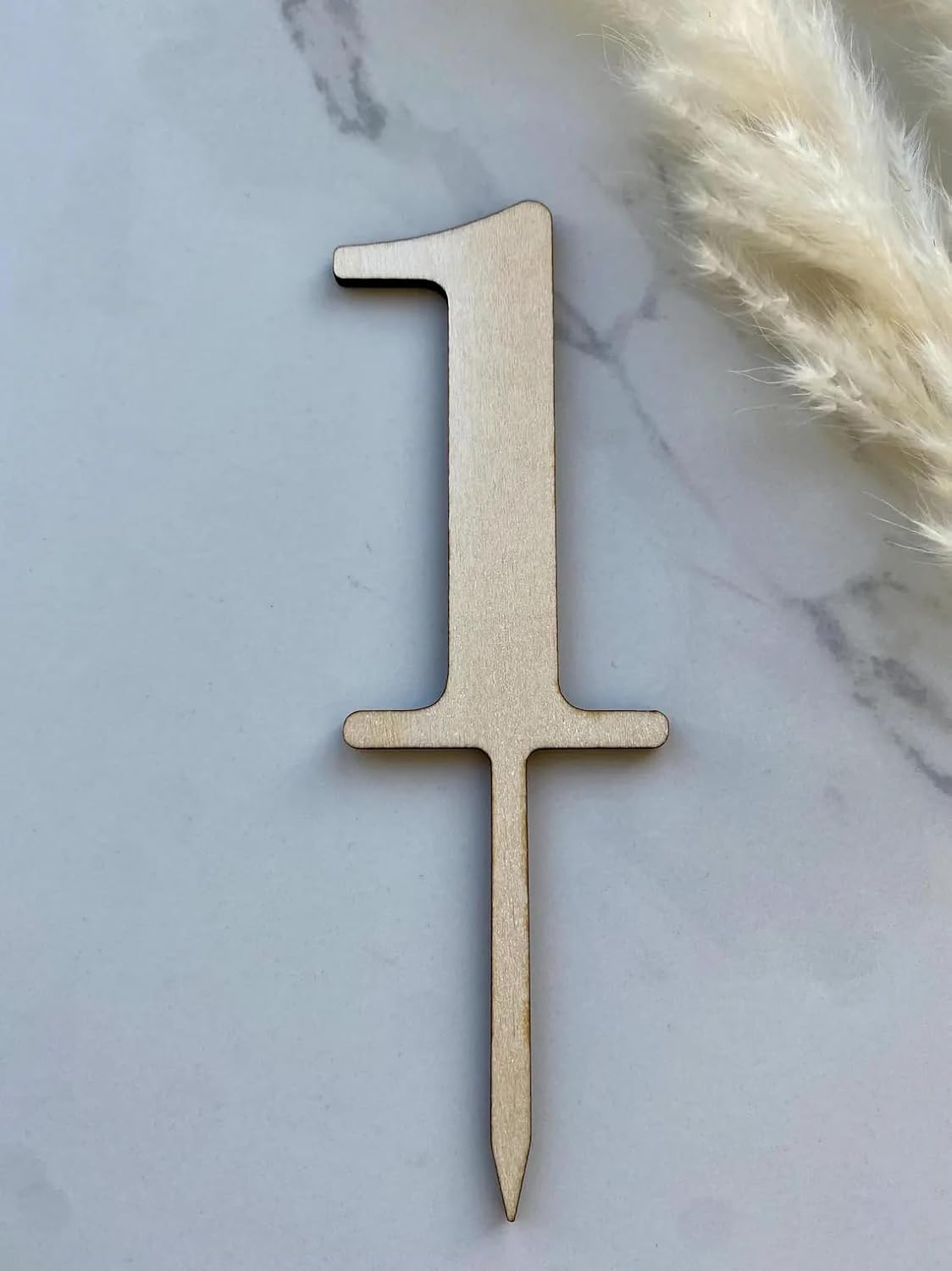 Wooden Number Cake Topper Set | Birthday Party Decoration for Boys & Girls