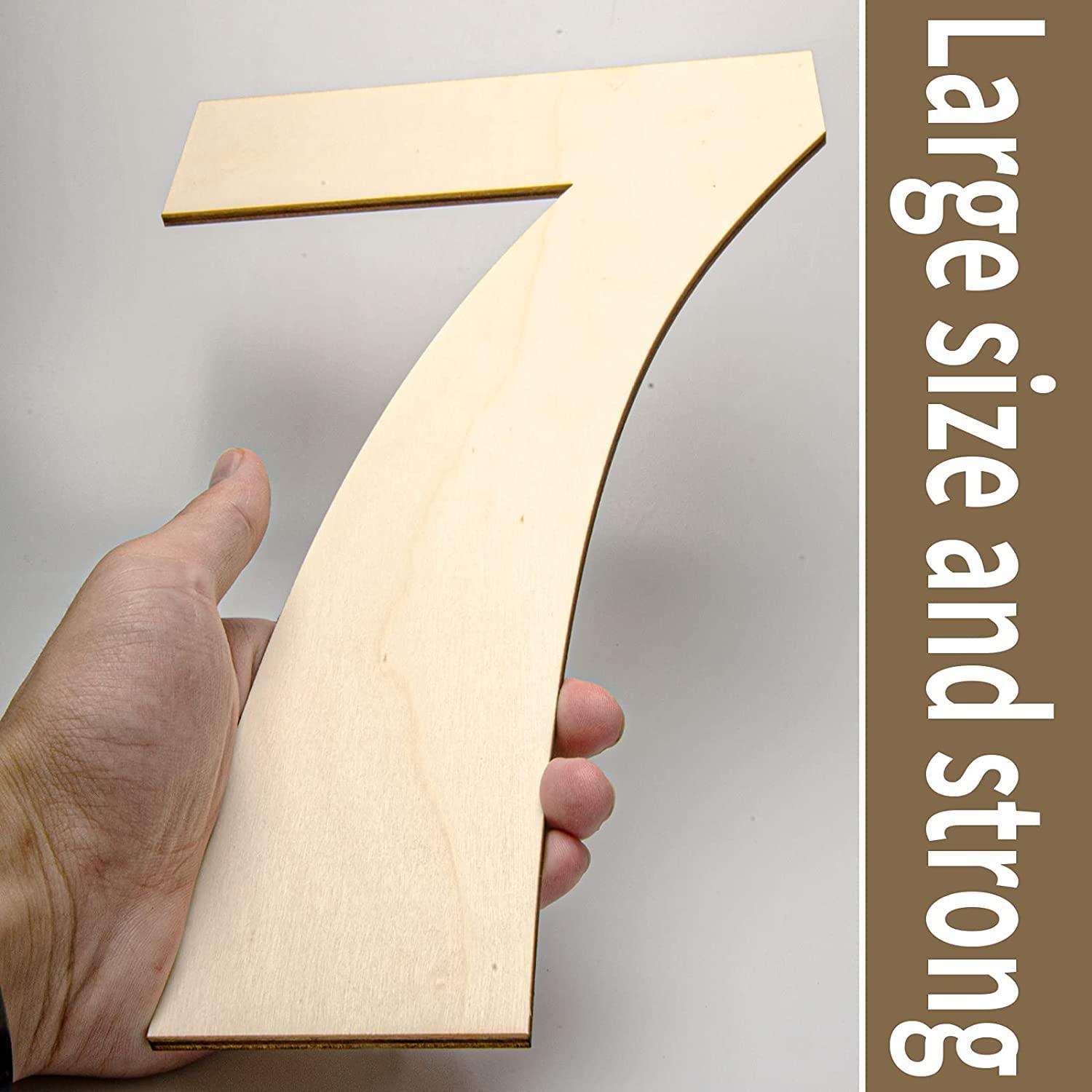 Haoser Blank Wooden Number Unfinished Wood Slices Sign Board for DIY Craft Projects Home Sign Wall Birthday Wedding Party Decoration,Wooden Numbers for Craft. - Haoser