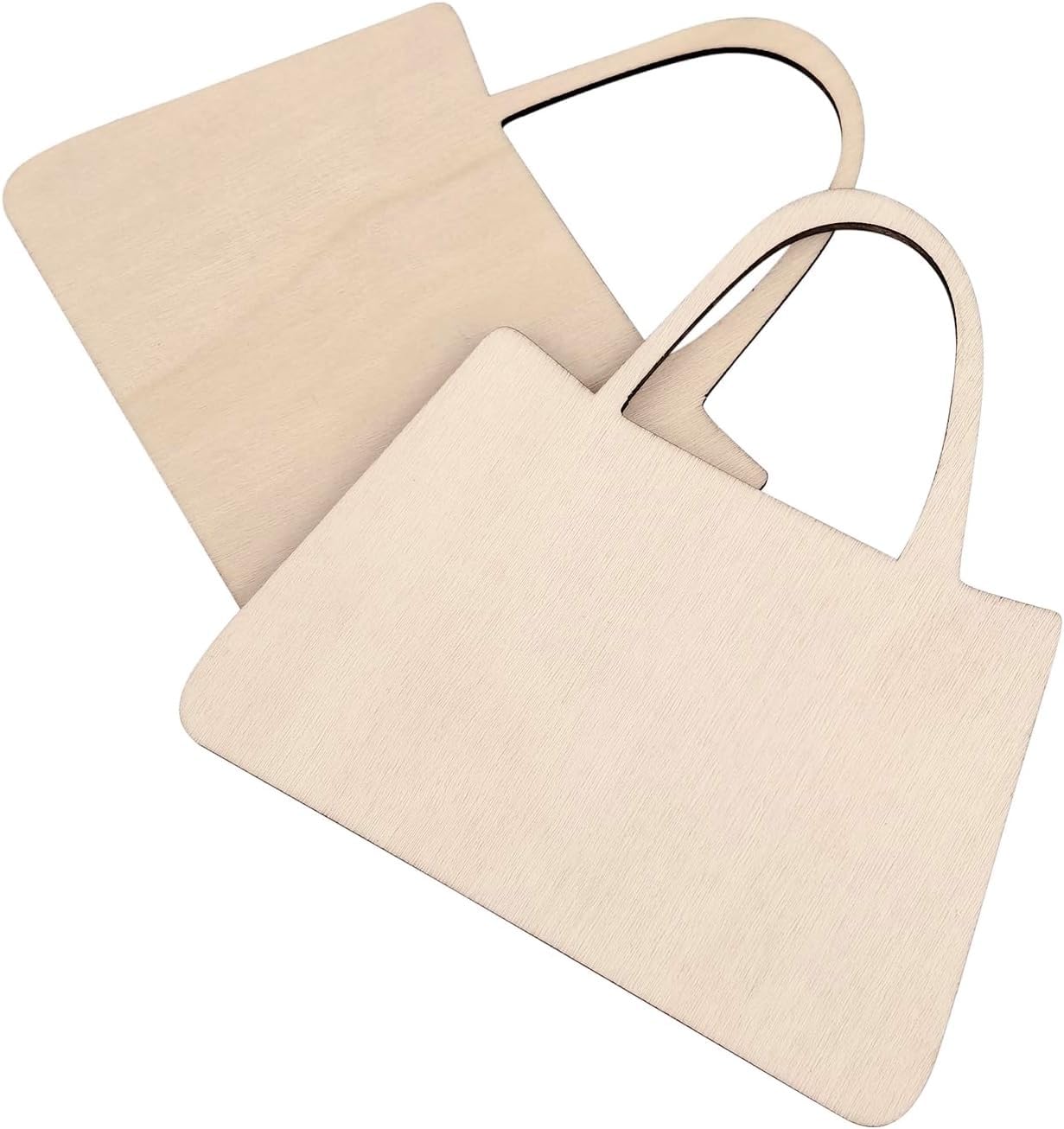 30 Pack 4 Inch Wood Handbag Purse Cutouts Unfinished Wood Handbag Purse Crafts Wooden Handbag