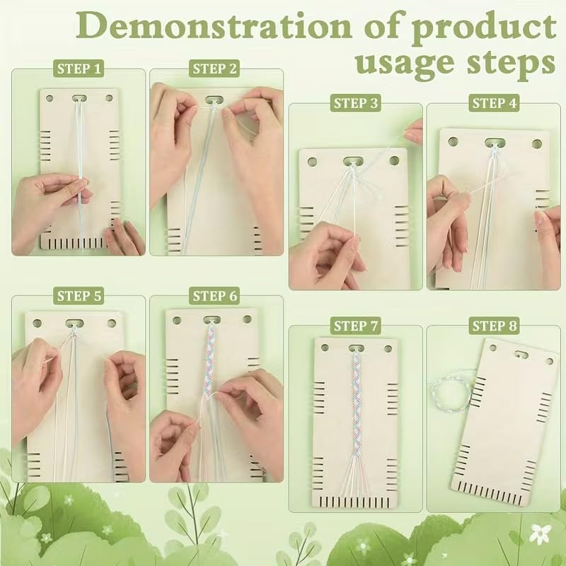 2 Pcs Pine MDF Thread Winding Boards – Wooden Floss Bobbin Organizer Cards for Cross