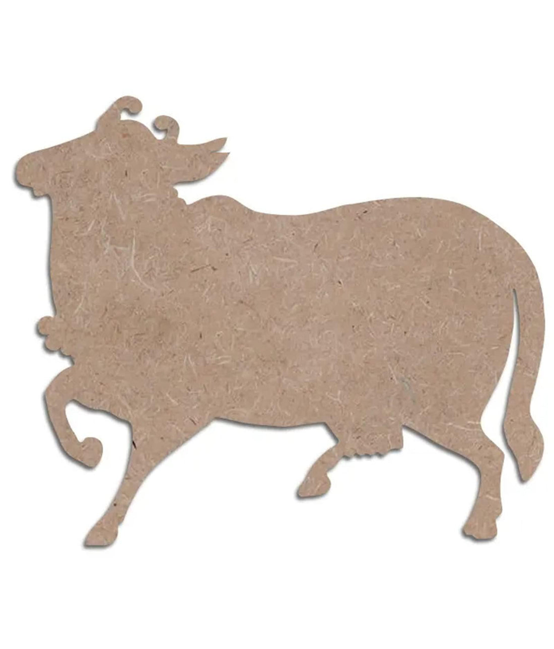 Haoser Wooden unfinished Cutouts Cow Hanging with Hole for Ganpati , Decor and Diwali Decoration |MDF Cutouts Wall Hangings for Home Decoration, You Make Doran, Temple, Main Door Entrance , Pack of 10 (3x2.5) - Haoser