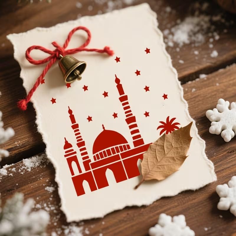 Islamic Stencil Templates | Mosque & Middle Eastern Pattern DIY Cutouts | Reusable PET Plastic Stencils for Ramadan Crafts