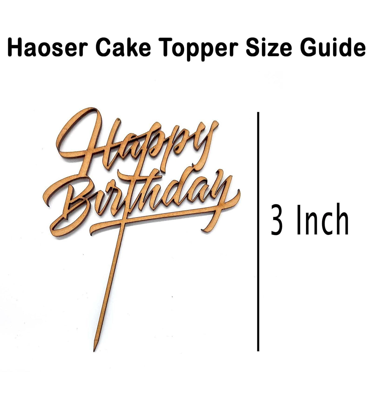 Haoser Happy Birthday Cake Topper 5 Pcs for Kids, Boys, Girls, Adults, Men, Women Special Decorations Items/Cakes Accessories Decorations - Haoser