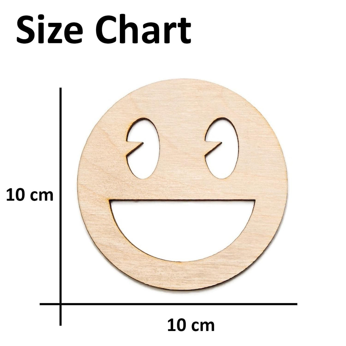 Curious Button Express Your Creativity with Unfinished Wooden Emoji Face Cutouts, Set of 4 Blank DIY Wood Shapes for Crafts, Painting, and Decorating - Ideal for Kids' Art Projects, and More - Haoser