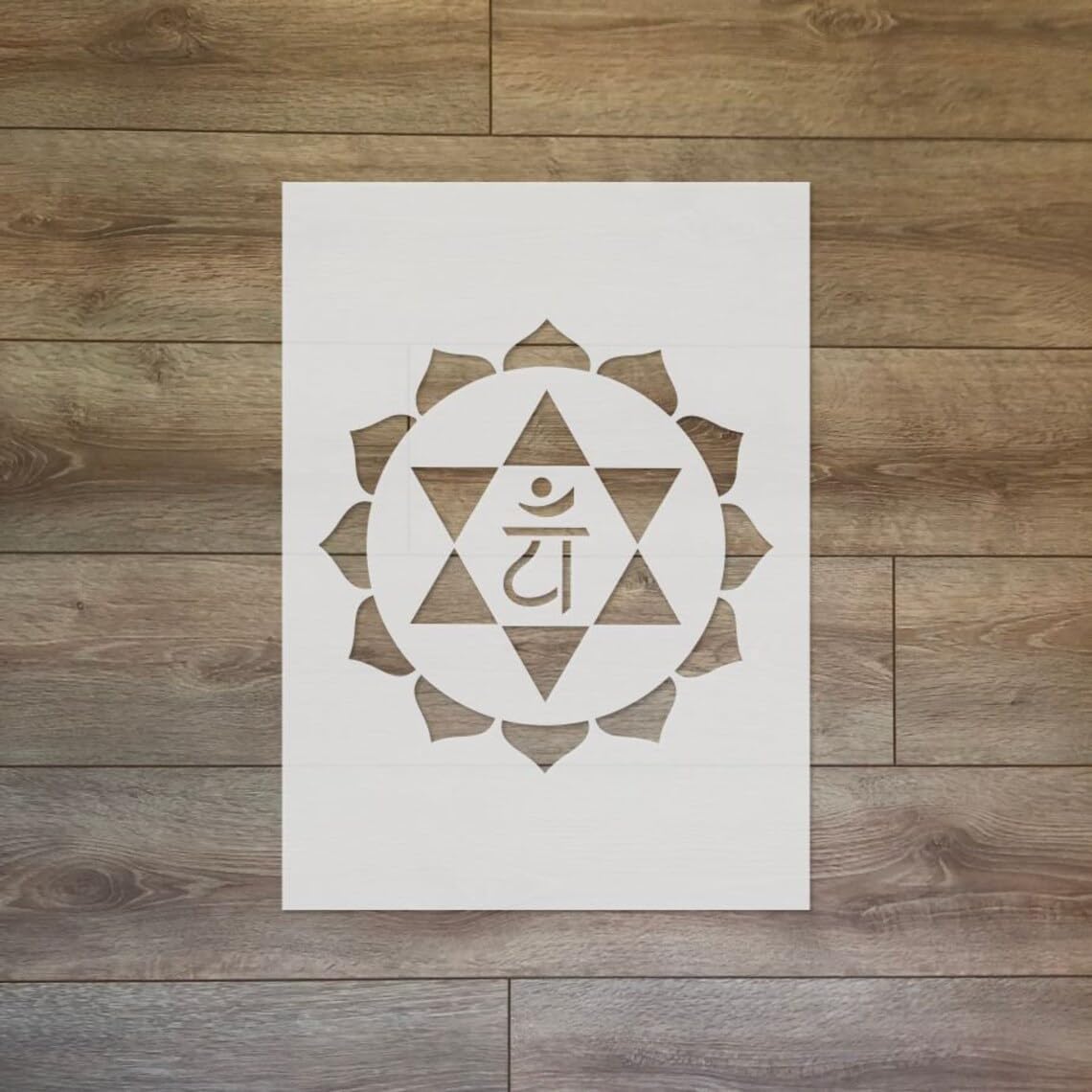 7 Pcs Seven Chakra Stencil – 8x8 Inch Reusable Sacred Geometry for Yoga Meditation Mindfulness