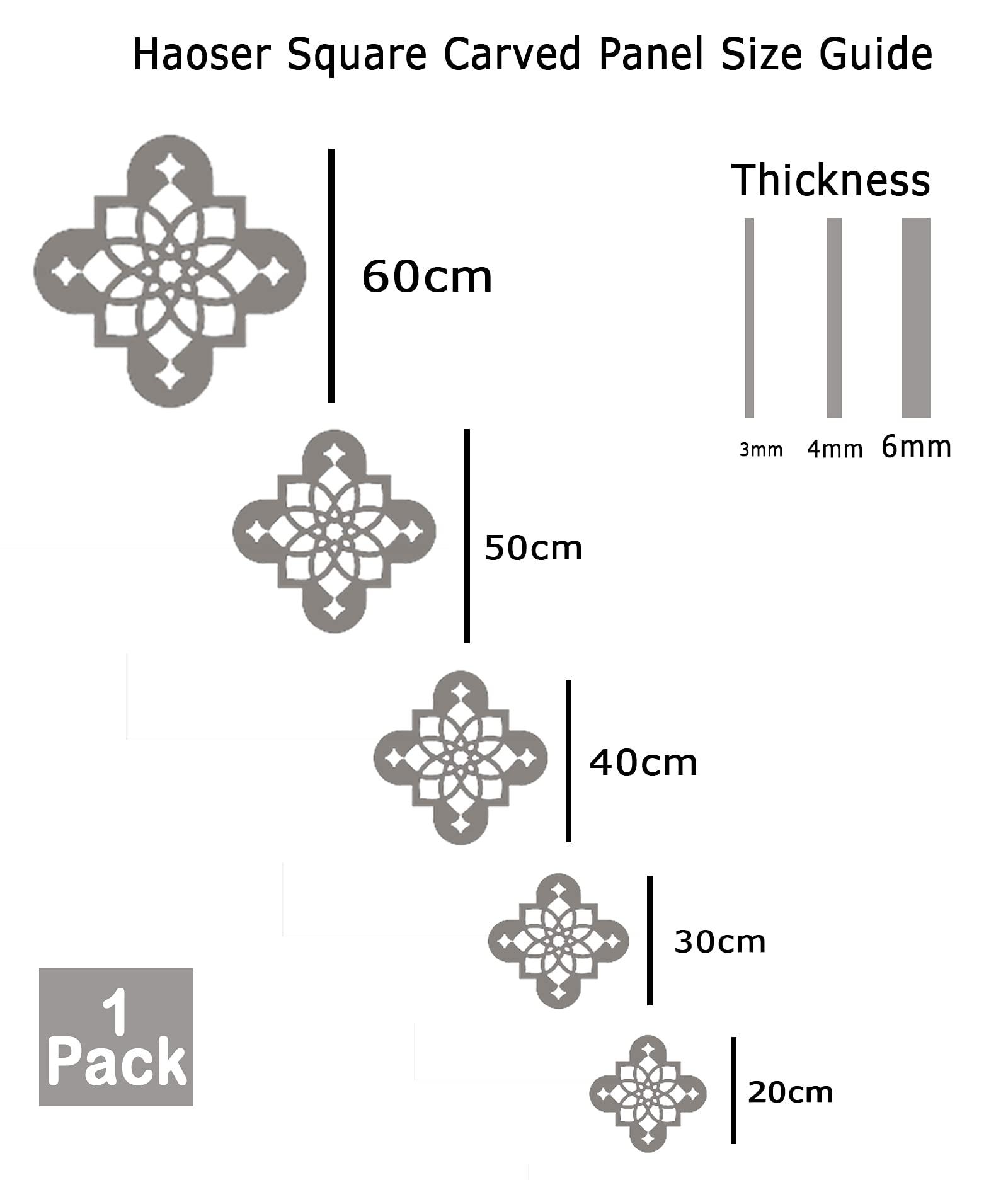 Haoser Pack of 1 Laser Cut Carved Panel for Room Partition/Divider Room, Wall Hanging (Square Panel-17) - Haoser