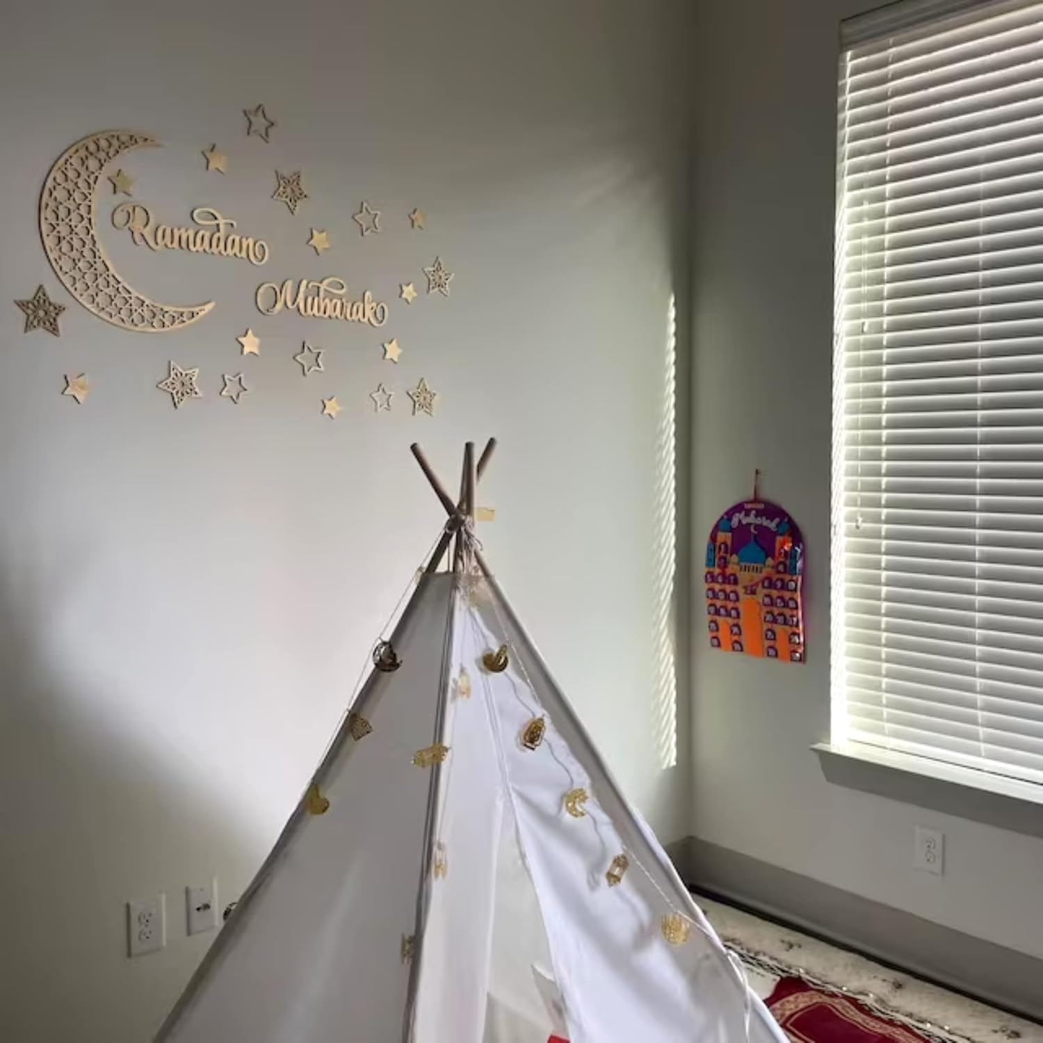 Haoser Ramadan Mubarak Wooden Wall Art