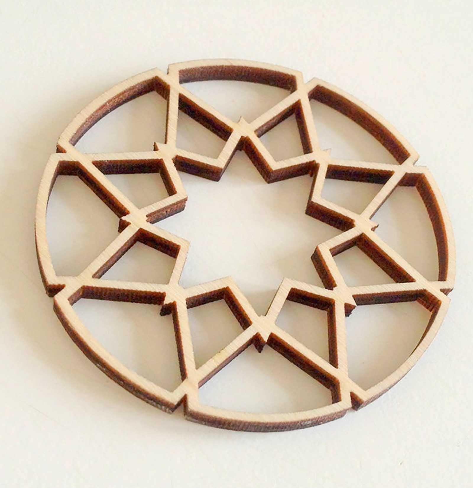 Haoser Wooden Ornaments Cutouts for Home Decor, Laser Cut Wood Cutouts for DIY Craft Project (Ornament-1) - Haoser