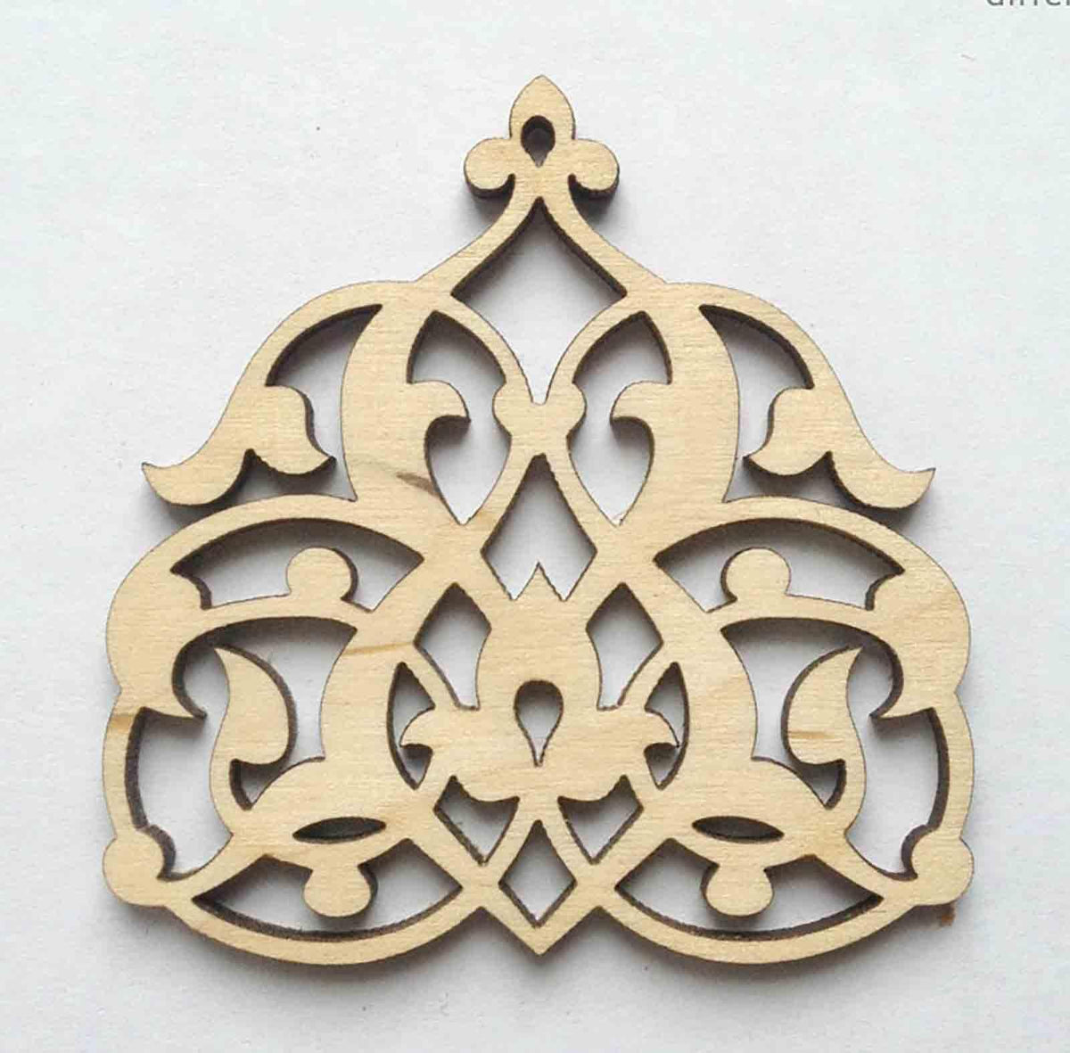Haoser Wooden Ornaments Cutouts for Home Decor, Laser Cut Wood Cutouts for DIY Craft Project (Ornament-3) - Haoser