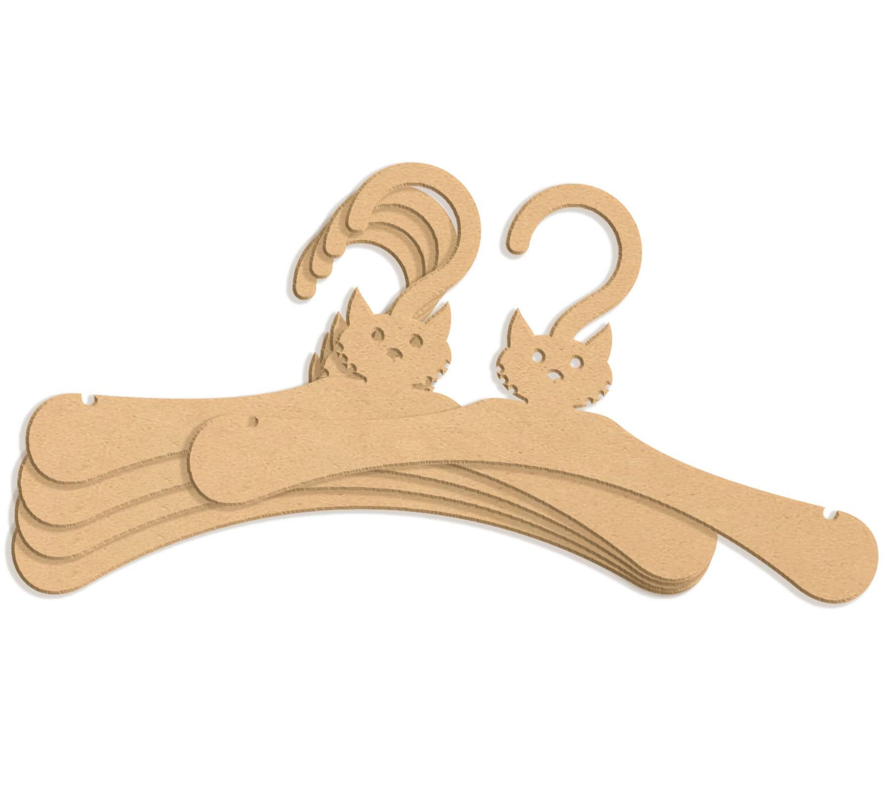 Haoser Kids Clothes Hanger, Solid MDF Garment 10 inch Hangers with Non Slip Bar for Kids - Haoser