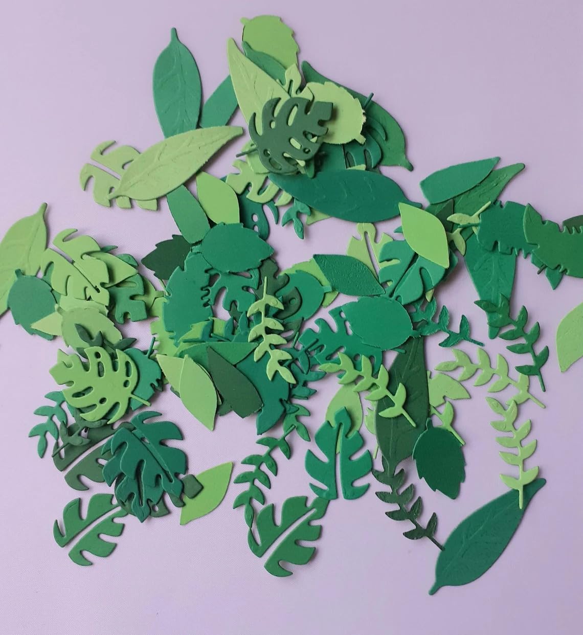 50 Pcs Die Cut Green Leaves for Crafts – Card Making Leaf Embellishments