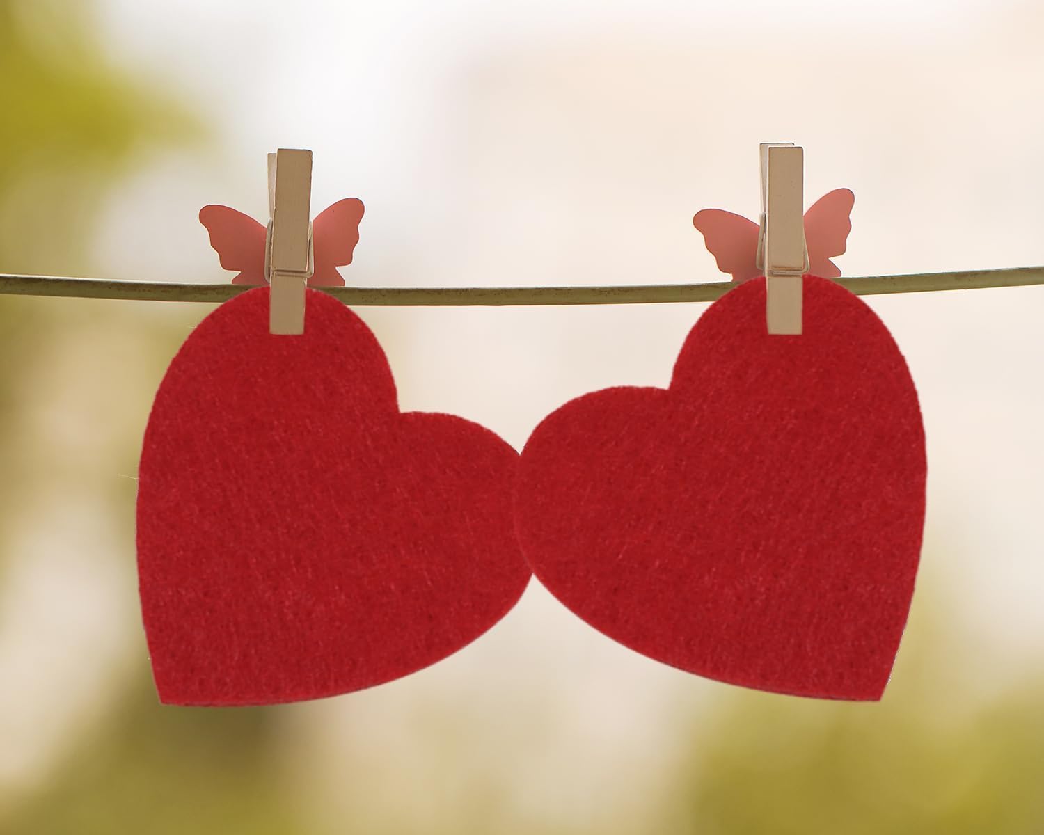 50 Pcs Felt Heart Cutouts – 2 Inch Valentine’s Day Decorations for Crafts