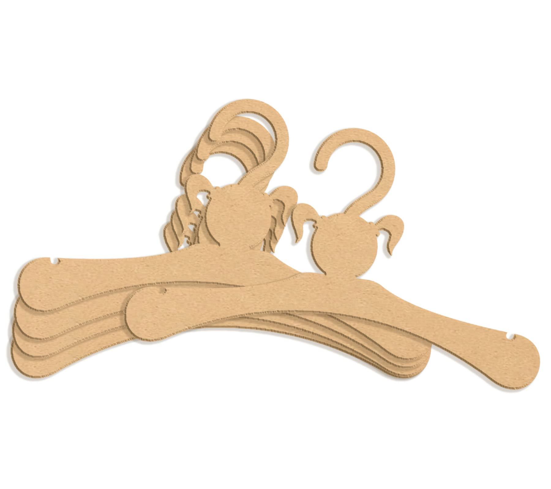 Haoser Kids Clothes Hanger, Solid MDF Garment 10 inch Hangers with Non Slip Bar for Kids - Haoser