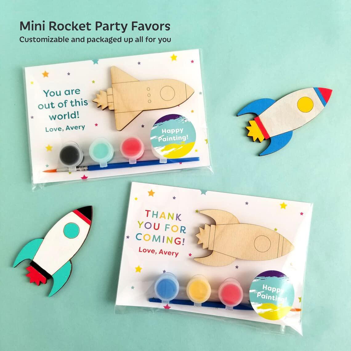 Haoser Craft Items for Kids, Kids Drawing Art Kit, Rocketship Paint kit, Out of This World Favor, Custom Kid Birthday Gift, Baby's Birthday Return Gifts Pack 5 - Haoser
