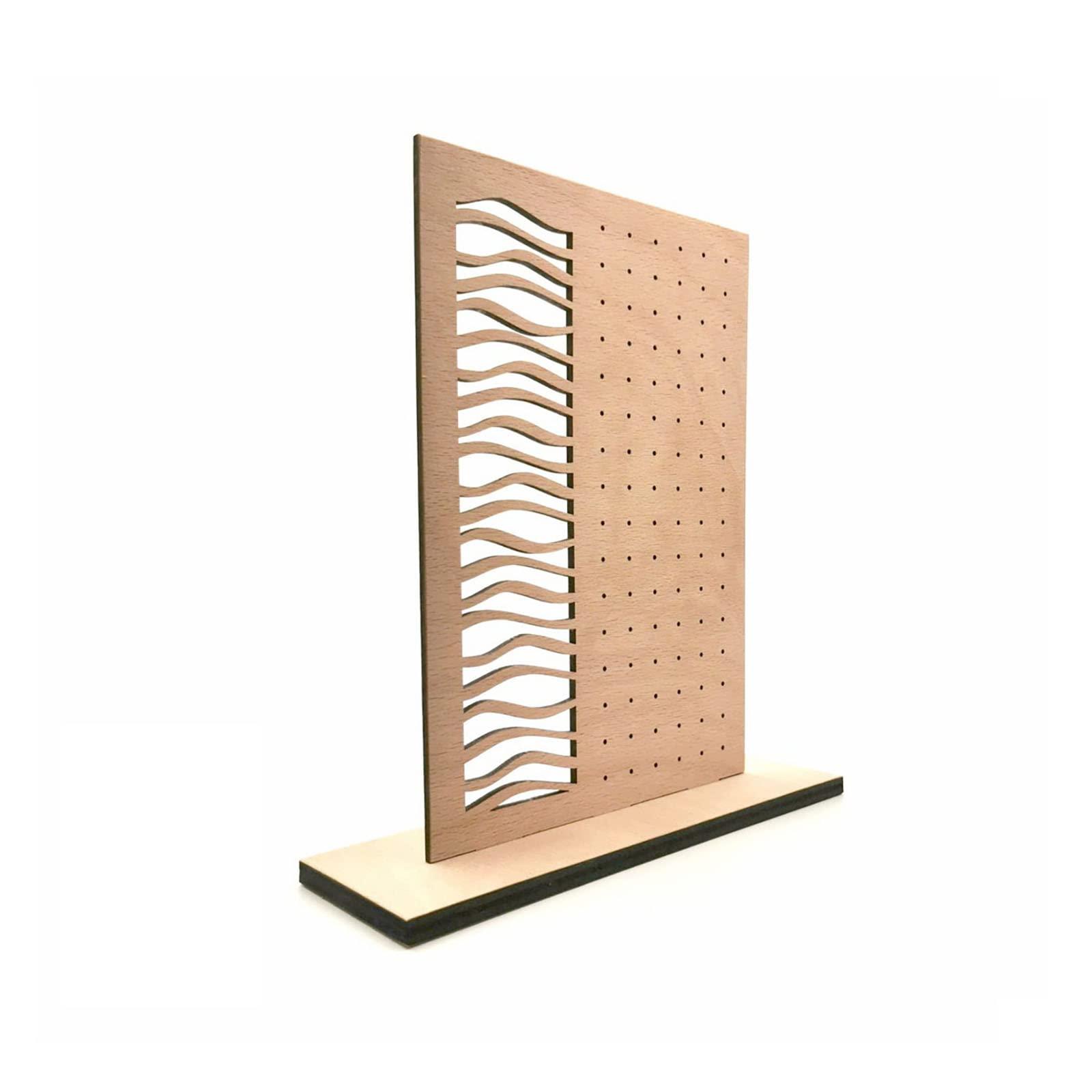 Haoser Wooden Earring Display Stand, Honeycomb Earring Organizer Earring Display Wood Hanging Jewelry Organizer for Stud Earrings (Earring Holder-9) - Haoser