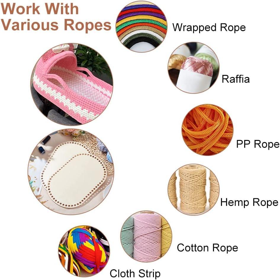 Haoser 2 Sizes Natural Wooden Basket Bottom, 7.8 5.9 Inch Circle Blank Crochet Basket Wood Base for DIY Basket Weaving Supplies Craft Making Home Decoration, Crochet Basket Wood Base. - Haoser