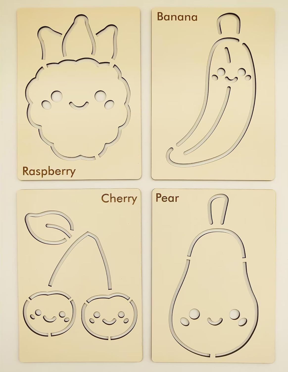 Pack of 13 Fruit Shape MDF DIY Art & Craft Base Boards | Kids Painting Craft Kit