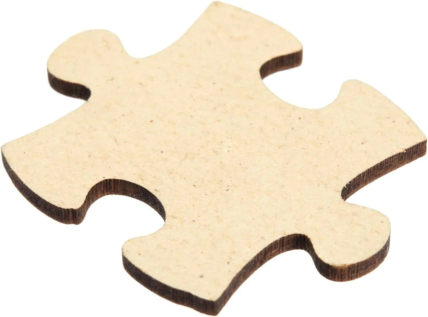 Haoser 100 Blank Wooden Puzzle Pieces for Crafts, DIY Art Projects, 1.9x1.6" Unfinished Freeform Jigsaw Wood Puzzle to Draw On - Haoser