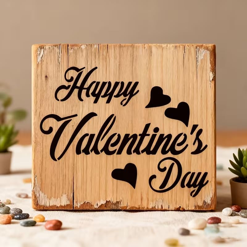 2-Pack Valentine’s Day Stencils for Painting & Crafts | Reusable Washable PET Plastic Love Theme Templates