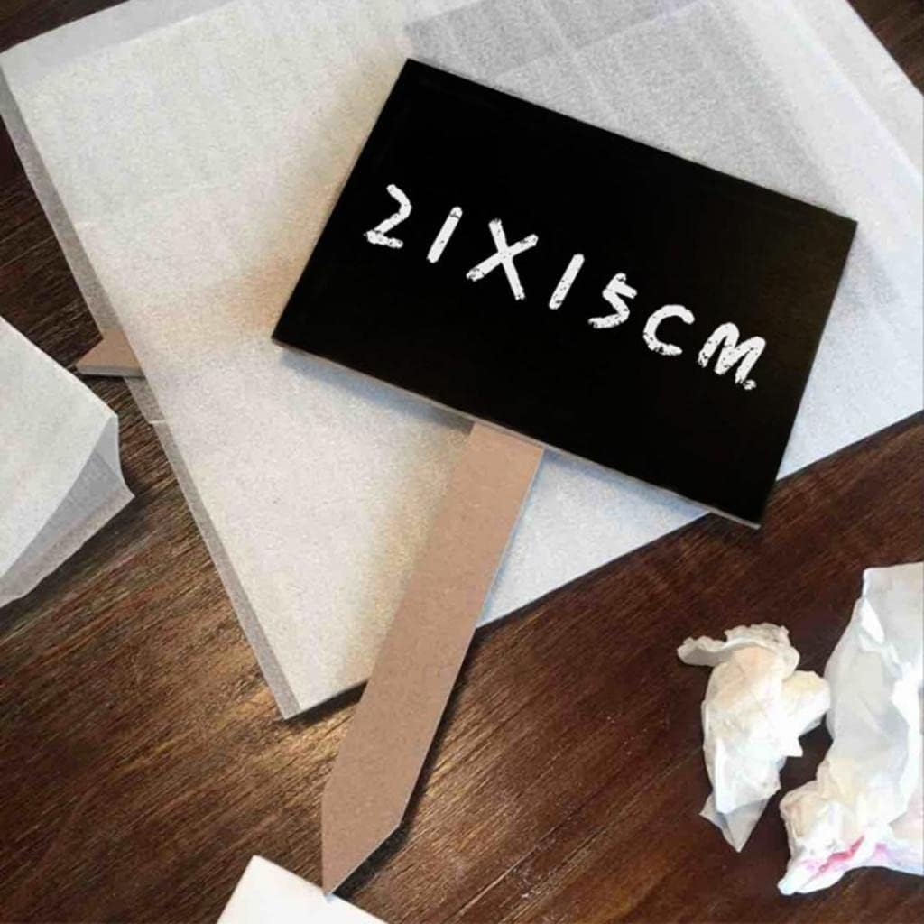 4 Pcs Small MDF Blackboard Chalkboards with Sticks 34CM Total Height Mini Message Boards