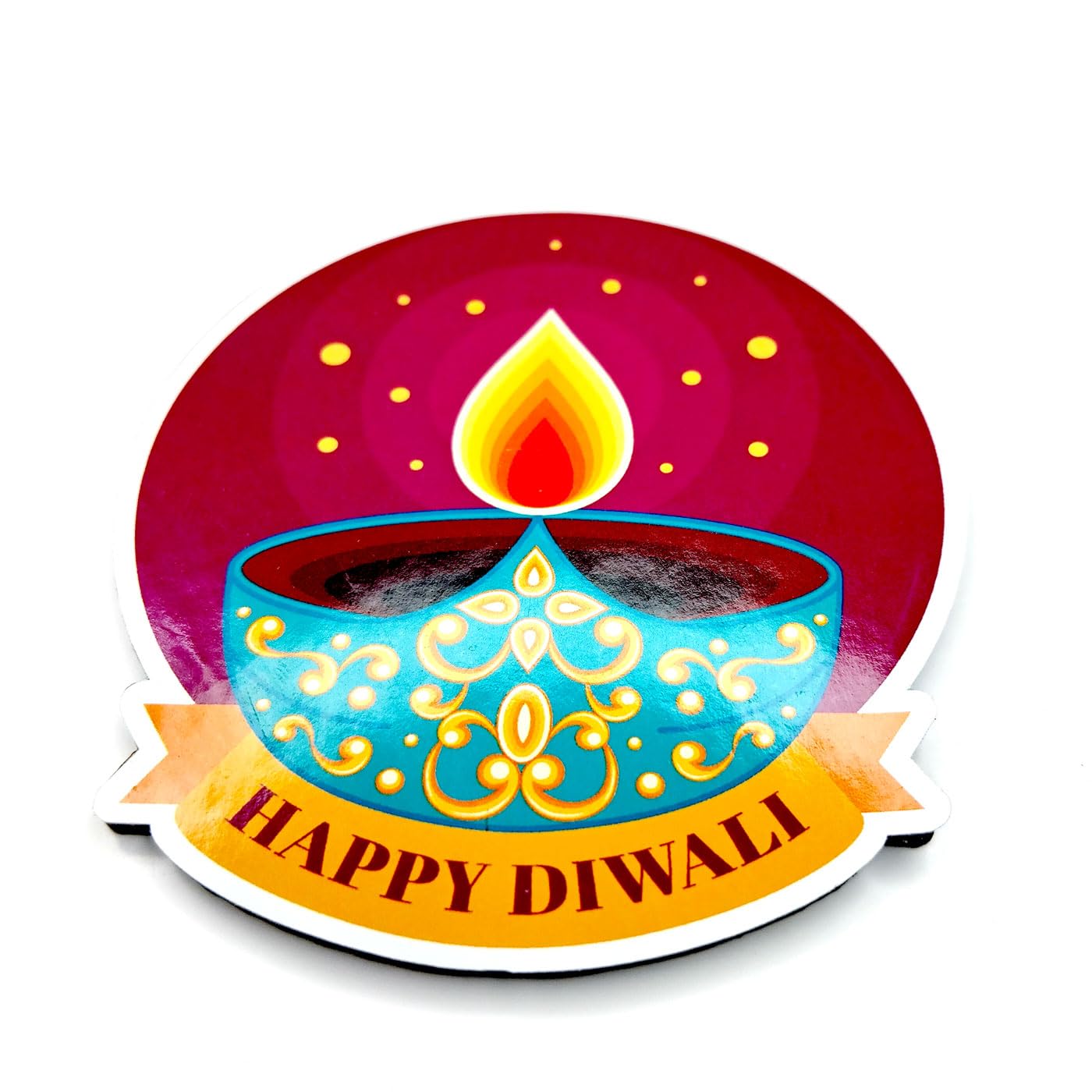 Haoser Wooden Hanging Deepak for Diwali Decoration Set of 9 Pcs