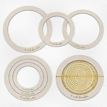 6 Pcs Wooden Macrame Ring Cutting Molds – DIY Craft Template for Wall Hanging & Knotting, 3 Sizes (20cm, 26.7cm, 33.3cm), 2 Pcs Each for Macrame Projects