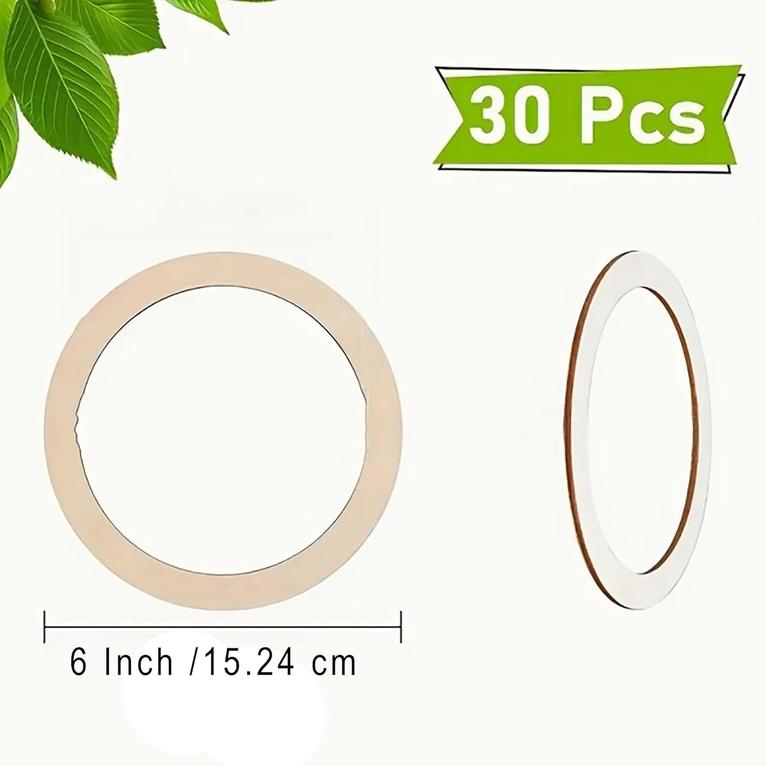 30 Pcs Wooden Ring Cutouts 6 Inch – Round MDF Hoops for DIY Crafts