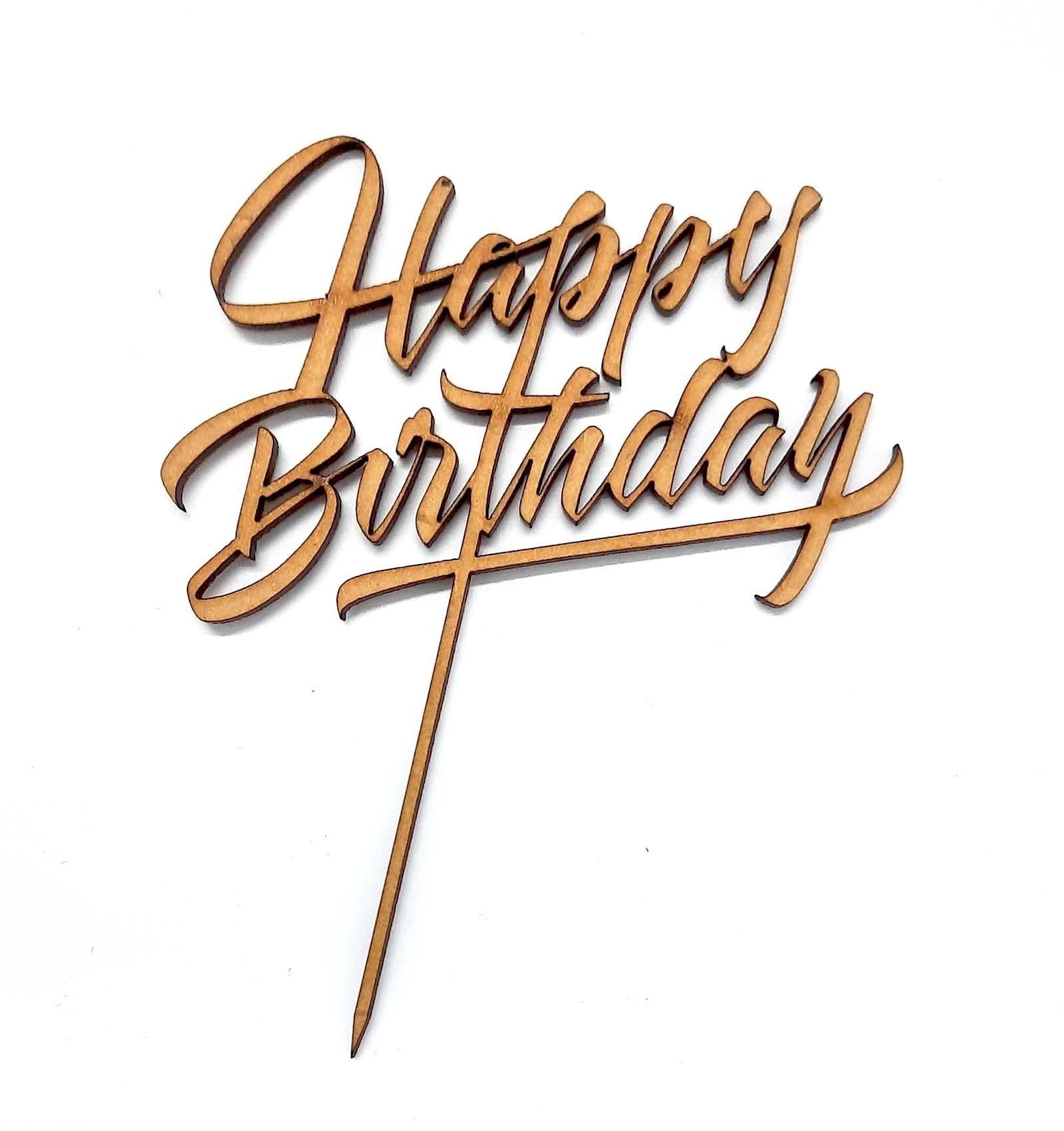 Haoser Happy Birthday Cake Topper 5 Pcs for Kids, Boys, Girls, Adults, Men, Women Special Decorations Items/Cakes Accessories Decorations - Haoser